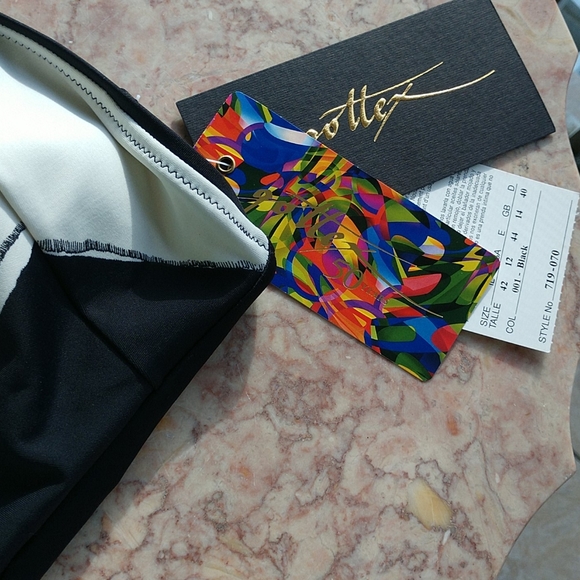 #13 Sz8 GOTTEX a la Georgia O'Keefe Maillot matches Italian Silk Pareo - Picture 2 of 3